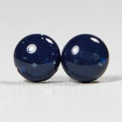 Blue Stone Stud Earrings -..